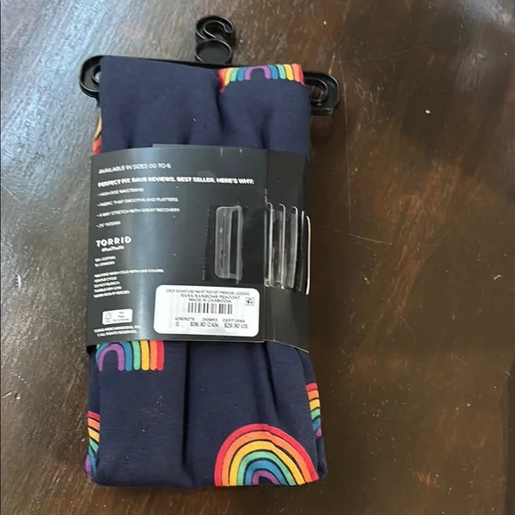 Torrid Navy Leggings with Rainbow Details - Picture 2 of 4